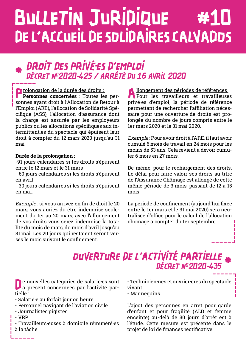 Bulletin Juridique #10 de Solidaires Calvados