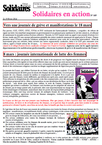 Journal Solidaires en action n°105